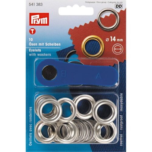 Prym: Ösen 14 mm silber