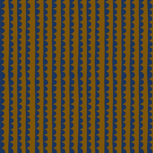 Windham Fabrics: Night Rainbow by Deborah Fisher "Scallop Gingersnap"
