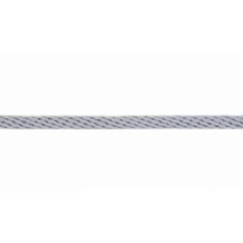 Feste Kordel: Baumwolle 6mm Grau Melange