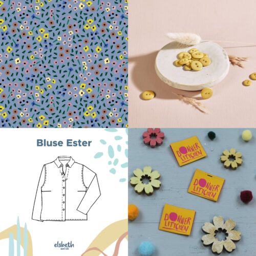 Nähset: Bluse Ester "Cloud 9 Sunset Moon"