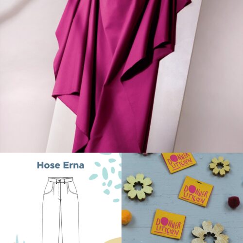 Nähset: "Hose Erna" Gabardine Light "Dahlia"