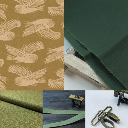 Nähset: Tasche Creativemadre "Anesa" Barn Owl Organic Green