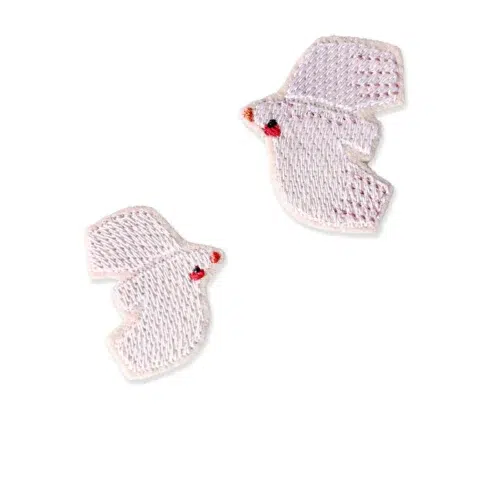Halfbird: Aufnäher Friedenstaube 2er Set