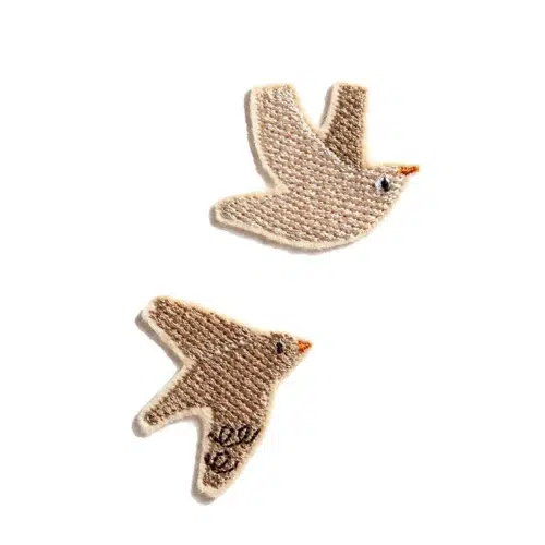 Halfbird: Aufnäher Set "Beiger Vogel"