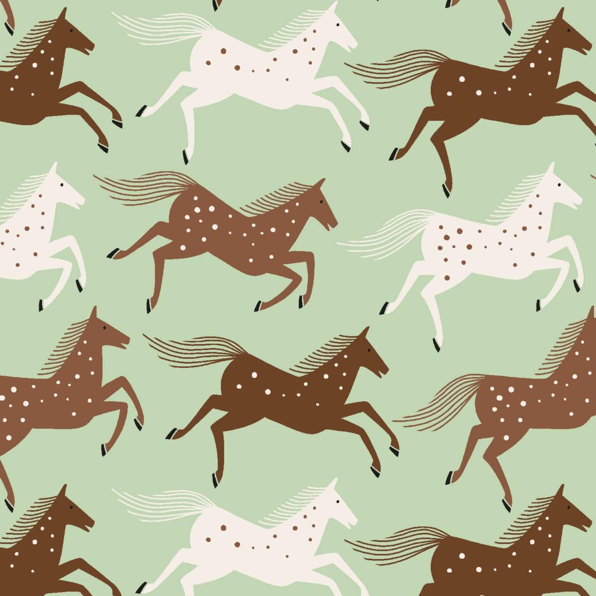 Cotton and Steel: "Wild & Free" Wild Horses - Reflection