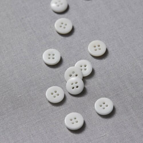 Meet Milk: Plain Corozo Button Bright White 11 mm