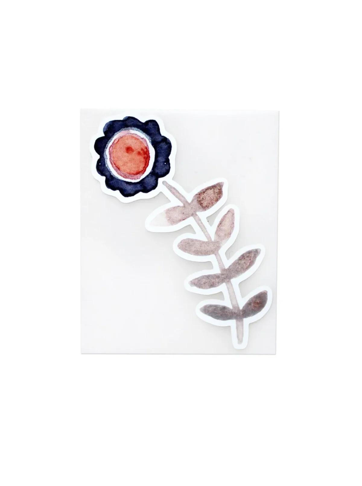 Halfbird: Bügelbild Blume Blau Rot