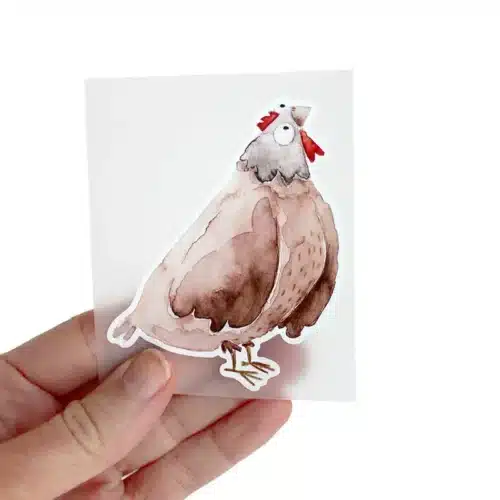 Halfbird: Bügelbild Huhn braun