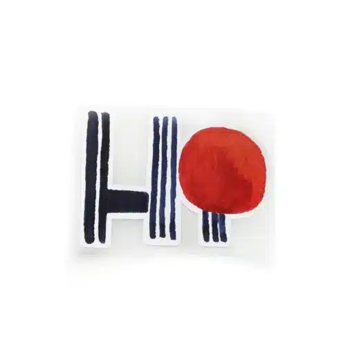 Halfbird: Bügelbild "Schriftzug Hi"