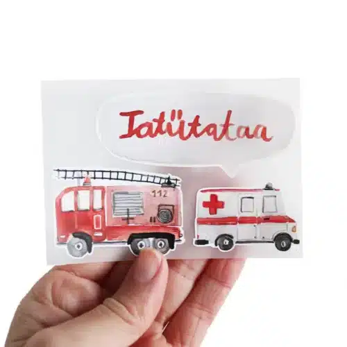 Bügelbilder Set "Tatütata"