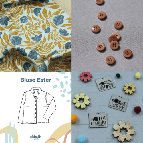 Nähset: Bluse Ester "Moda Dancing Flowers"