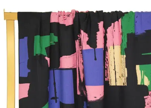 Atelier Jupe: "Colour-blockes Black" Cotton