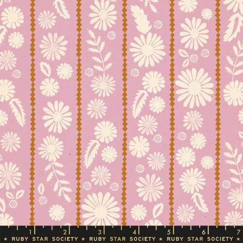 Ruby Star Society: "Vessel Daisy Stripe Lavender" by Alexia Abegg