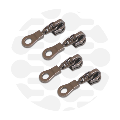 Zipper Zoo. Donut Zipper Slider 4 Stück Gunmetal