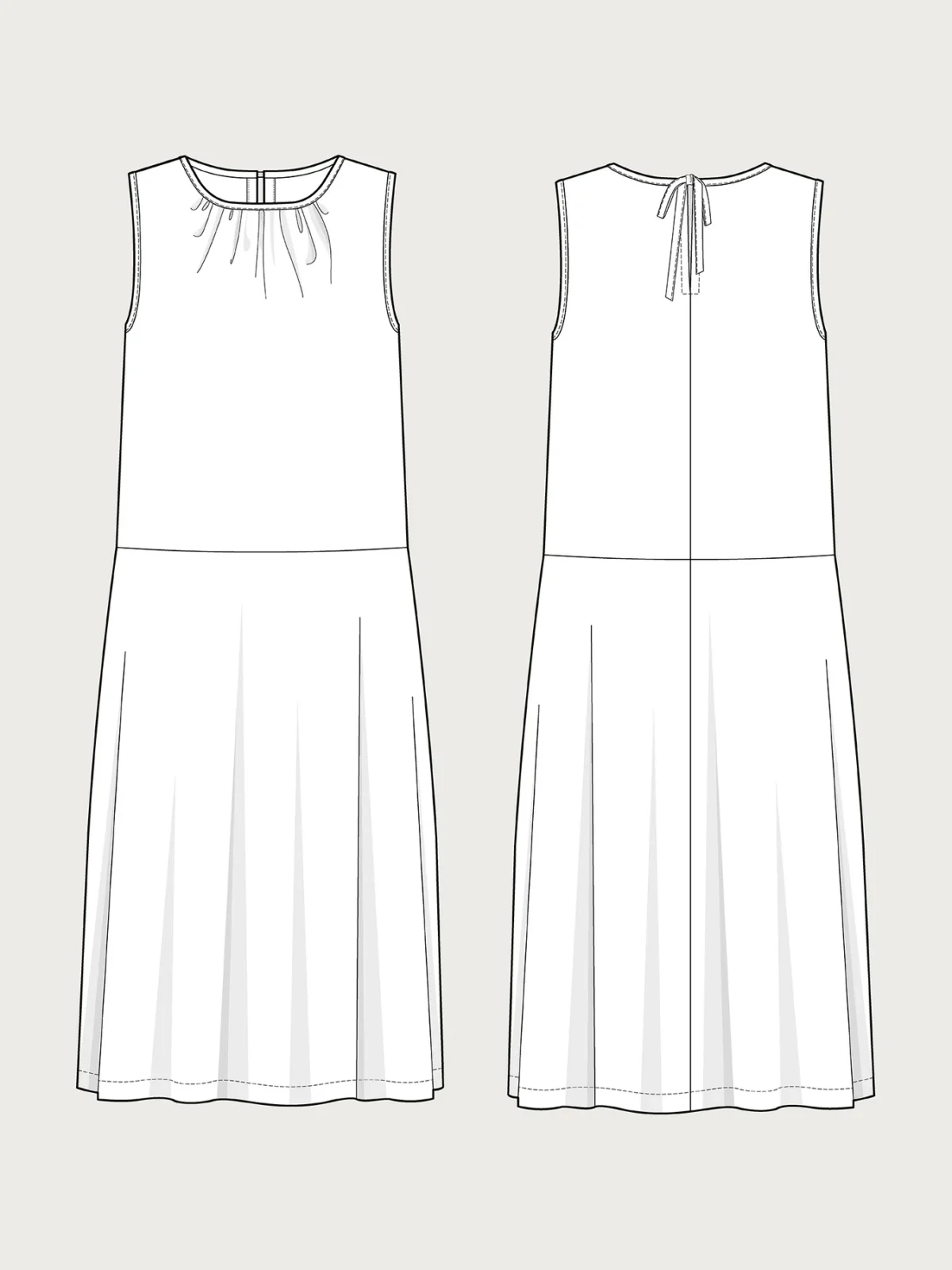 Schnittmuster: The Assembly Line "Drop Waist Dress" XS-L – Bild 2