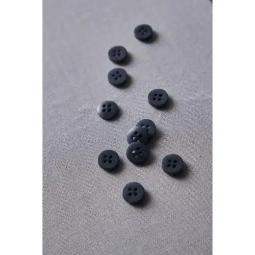 Meet Milk: Plain Corozo Button Dusty Blue 11 mm
