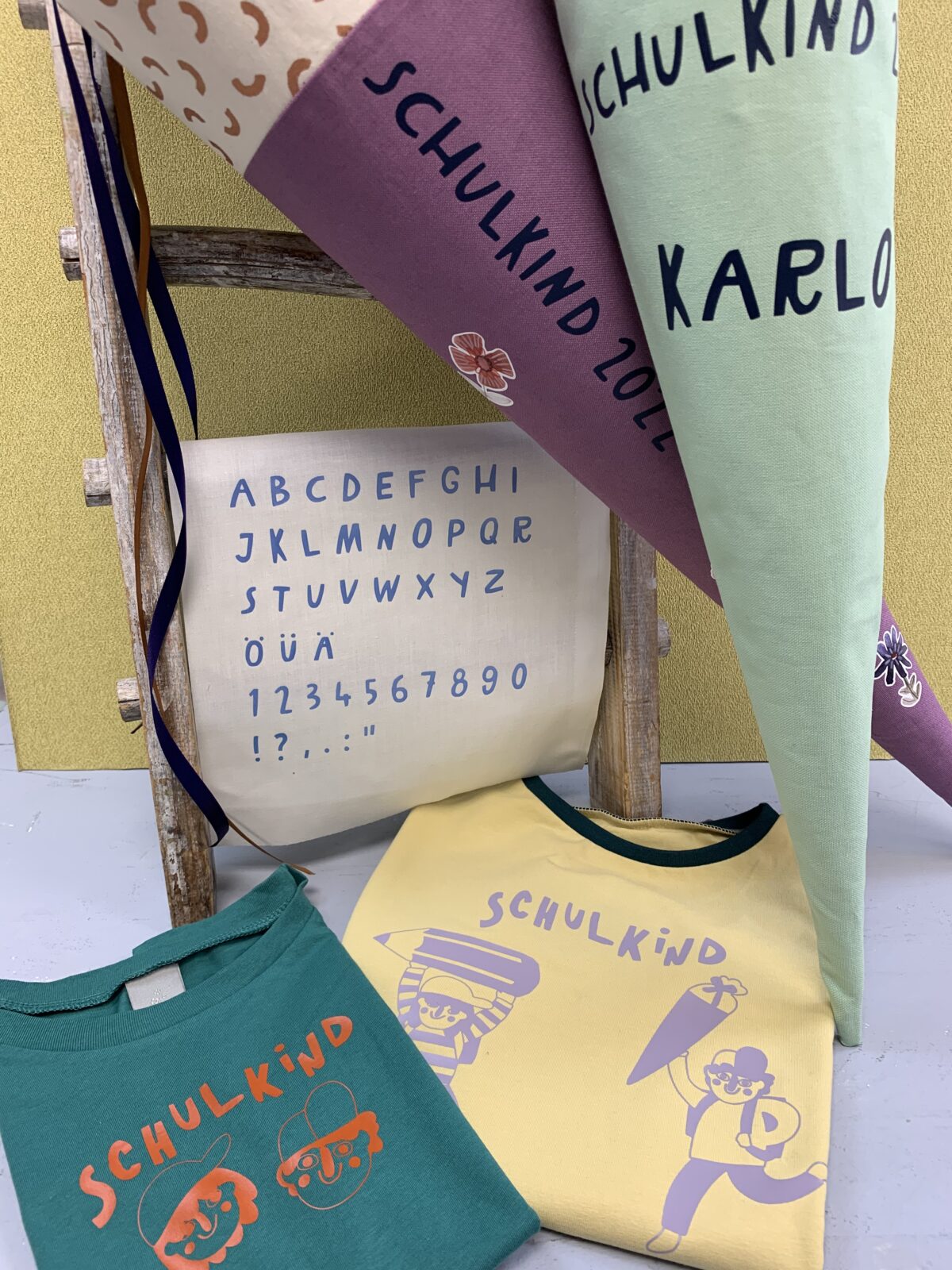 Plotterdatei-Bundle "Schulkinder-ABC & Schulkinder" [Digital]