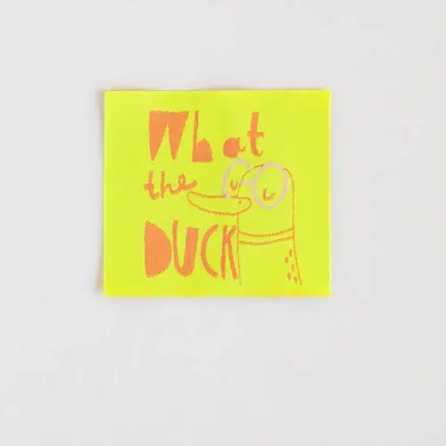 Halfbird: Etikett "What the duck" | 3er Set gewebt