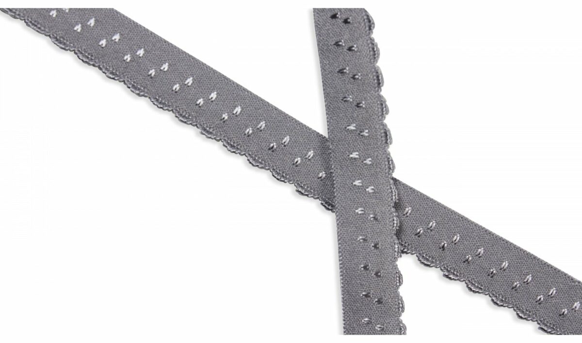 Gummilitze Grau 1,2cm