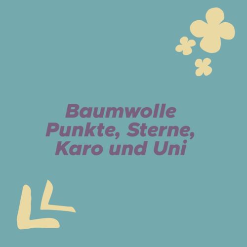 Baumwolle Punkte, Sterne, Karo und Uni