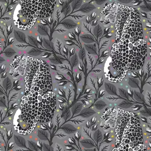 Patchworkstoff Graywork von Tula Pink – Tiermotiv in Schwarz-Weiß Bochum Stoffe Elsbeth und ich Birthmark shadow