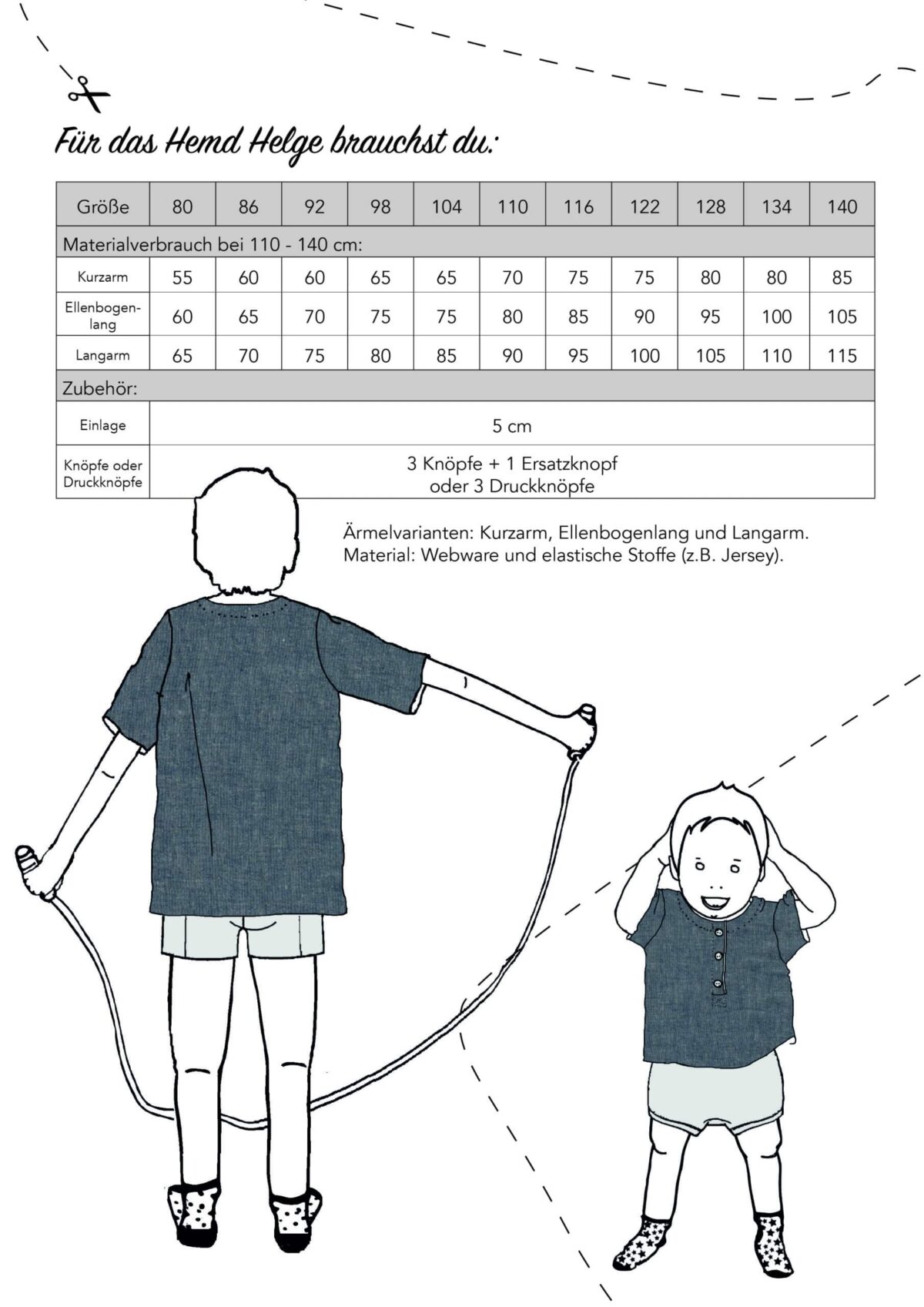 Ebook: Schnittmuster "Kinderhemd Helge" – Bild 2
