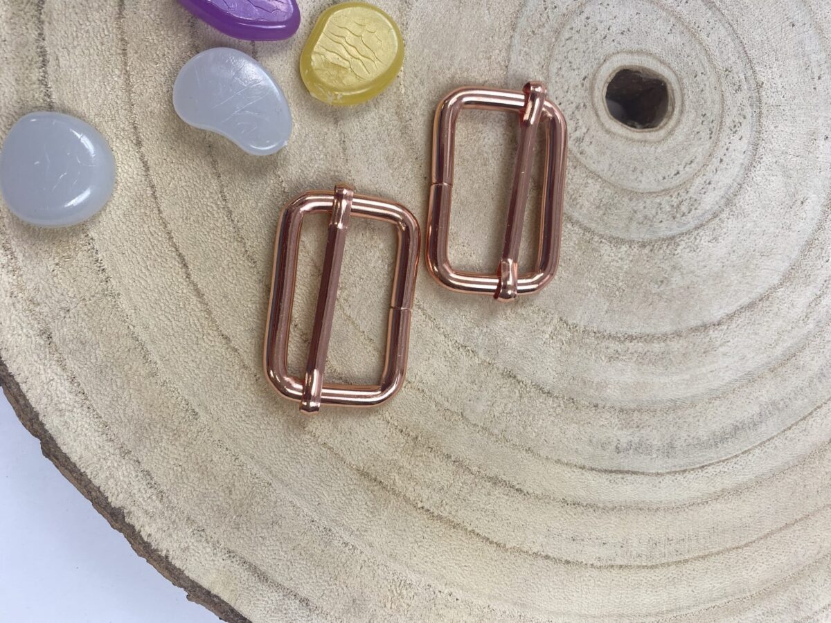 Metall Leiterschnalle: Roségold 4cm