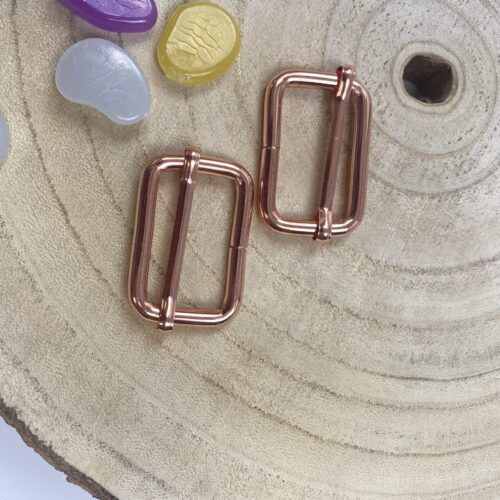 Metall Leiterschnalle: Roségold 4cm