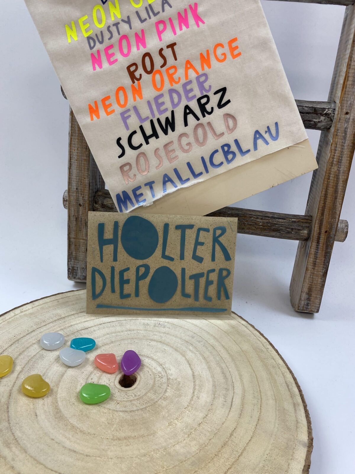 Plott "Holterdiepolter" in 11 verschiedenen Farben
