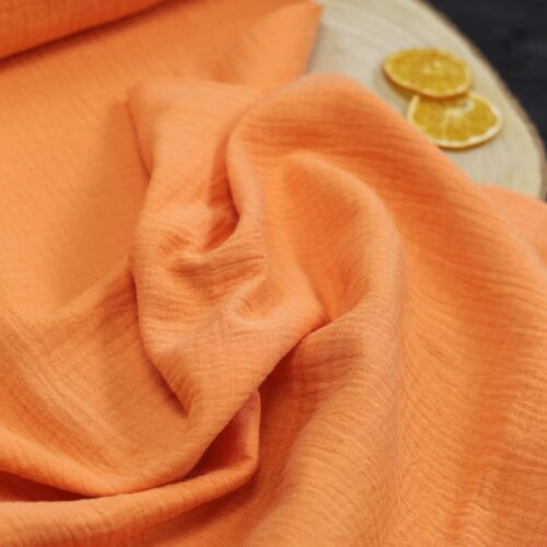 Double Gauze Musselin: Uni Orange