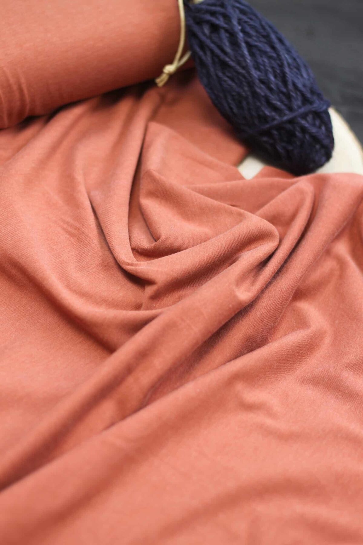 Bambusjersey: Uni Rost ***RESTSTÜCK 140cm***