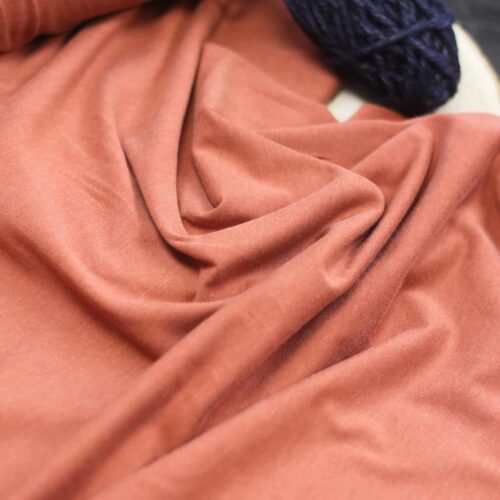 Bambusjersey: Uni Rost ***RESTSTÜCK 140cm***