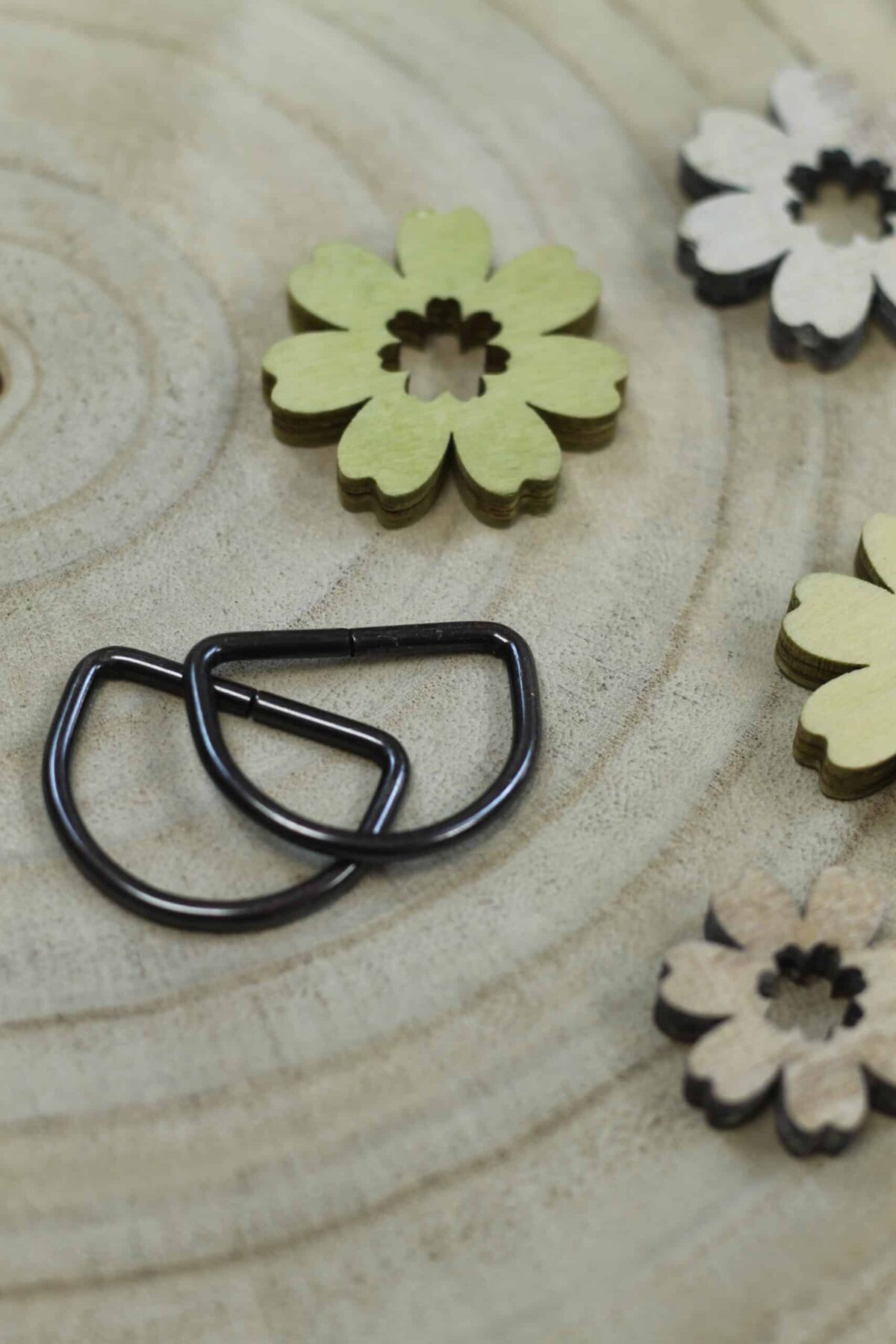 Metall D-Ring: Schwarz 3cm