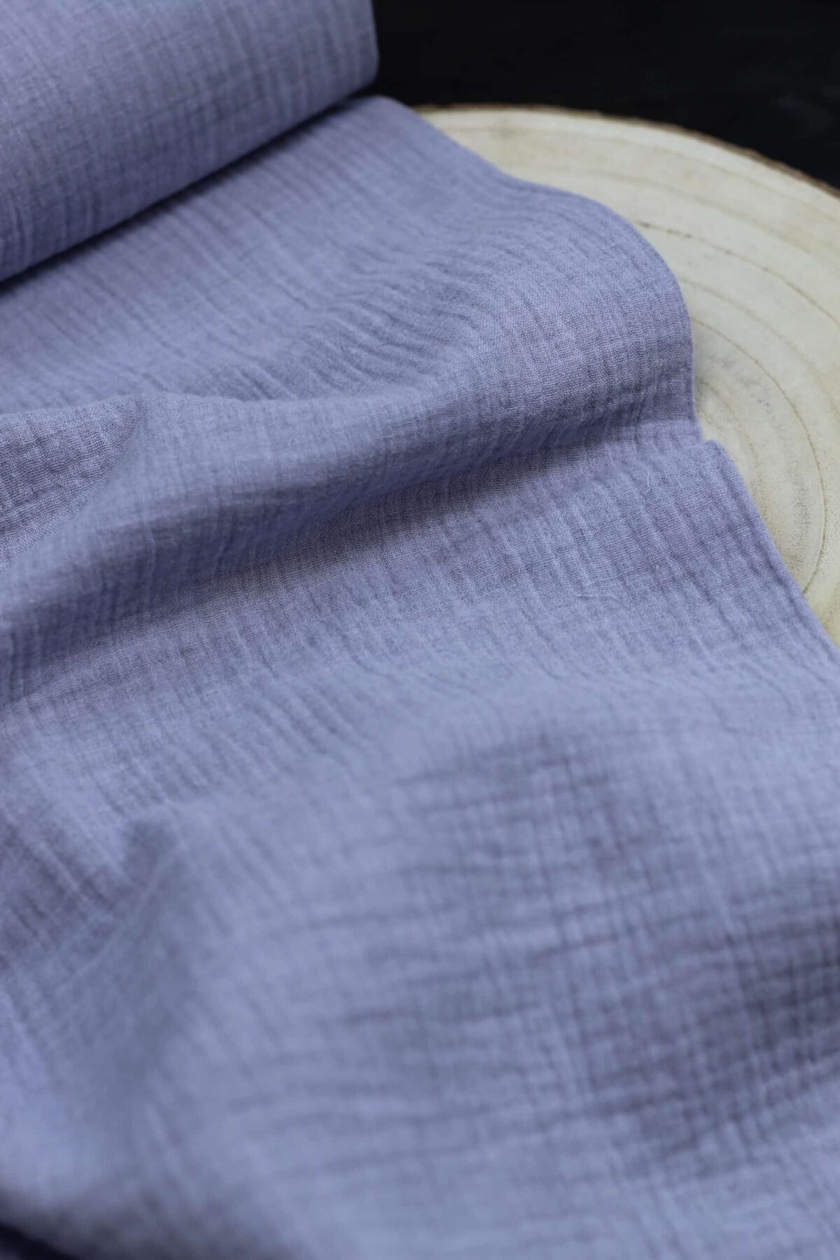 Double Gauze Musselin: Melange Lilac