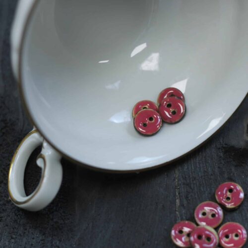Emaillierter Kokosknopf: 10mm Beere