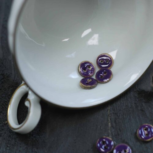 Emaillierter Kokosknopf: 10mm Purple