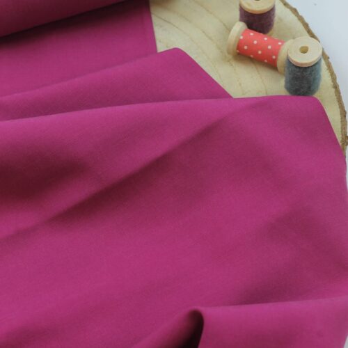 Baumwoll-/Tencel "Lucia" Uni Fuchsia
