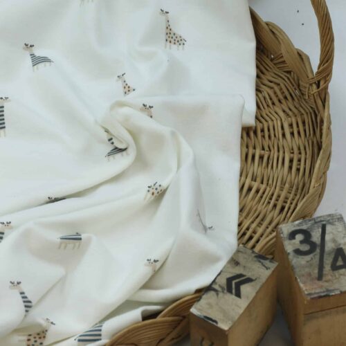 Jersey: Kleine Zebras ecru