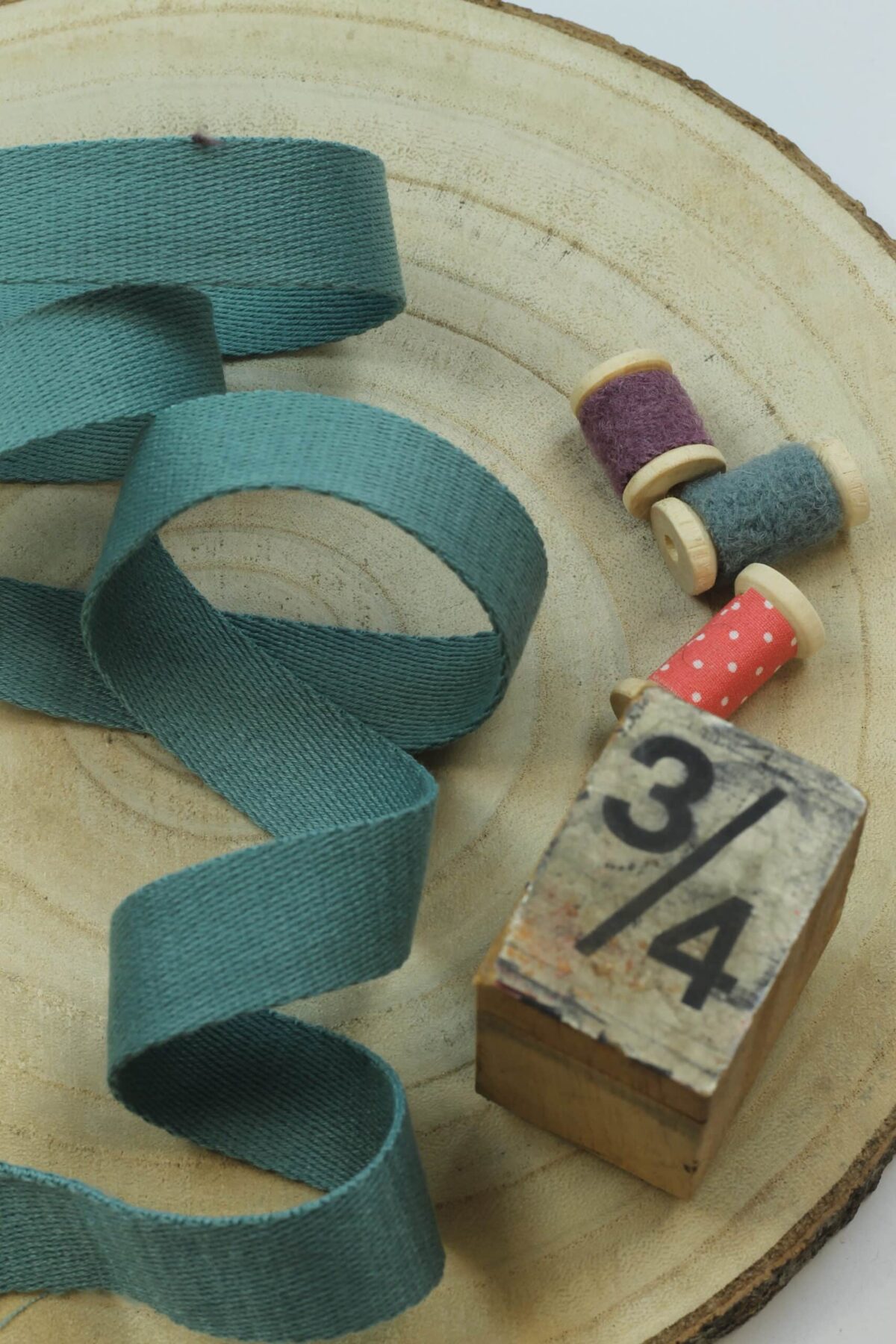 Gurtband 25mm breit: Dunkles Dusty Mint