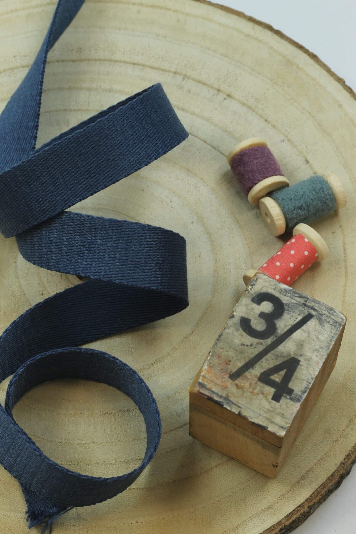 Gurtband 25mm breit: Jeansblau