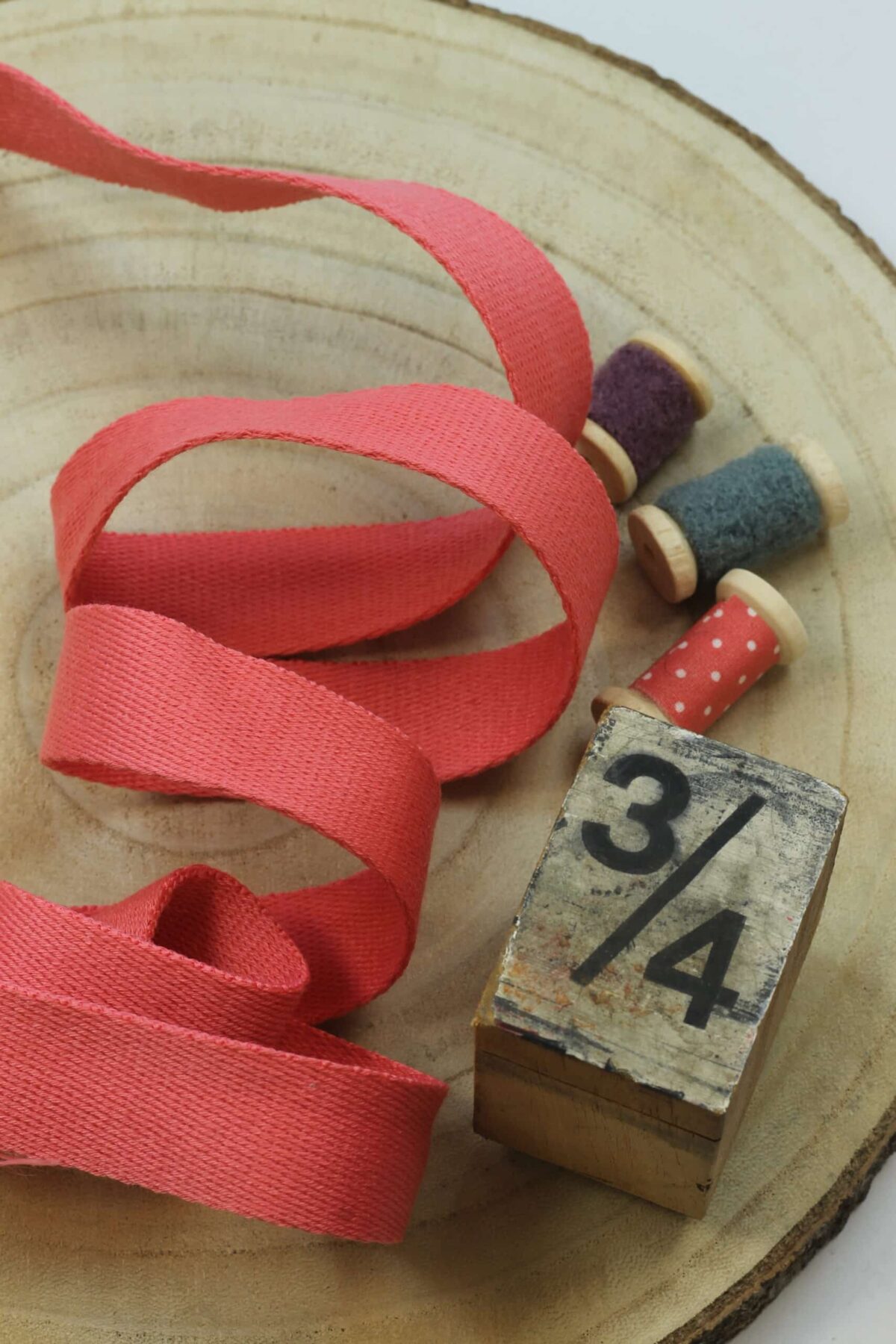 Gurtband 25mm breit: Koralle