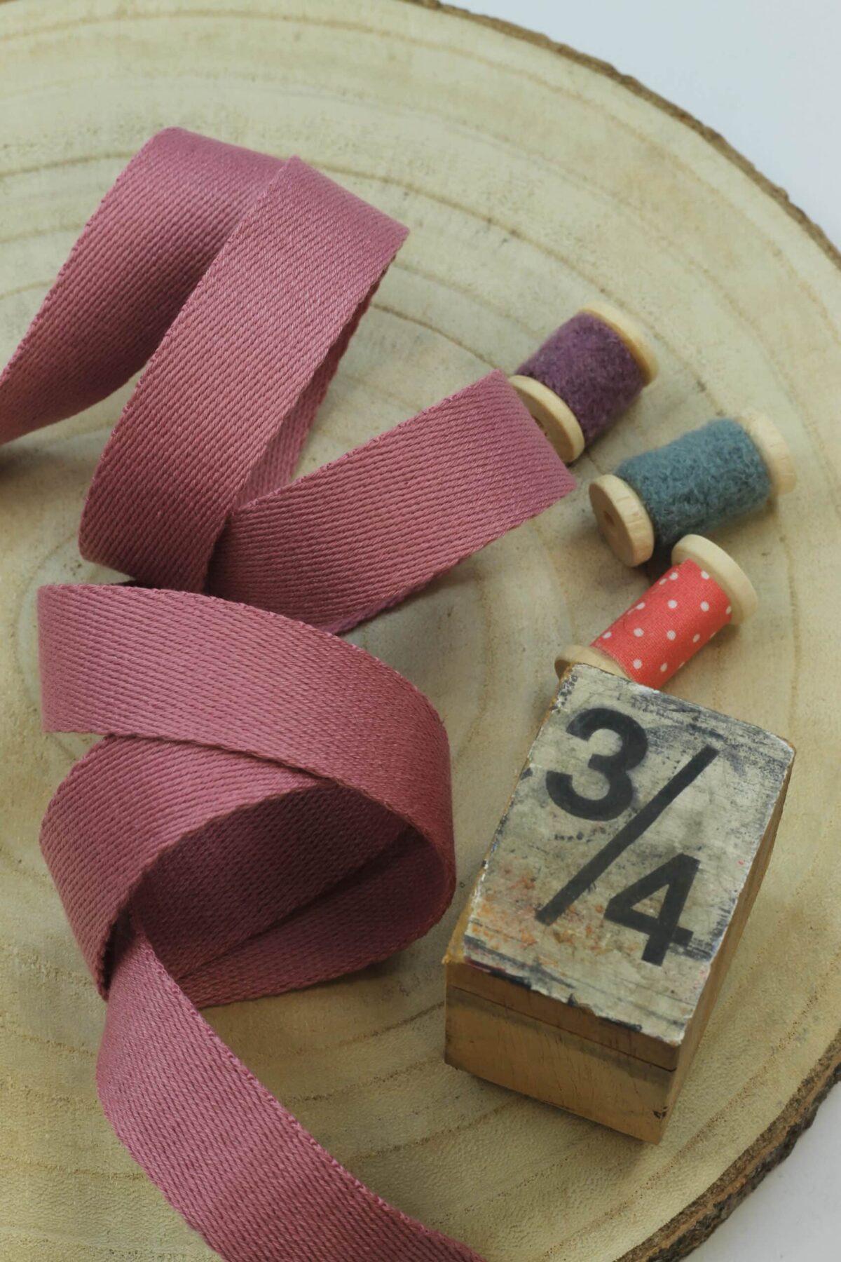 Gurtband 25mm breit: Altrosa