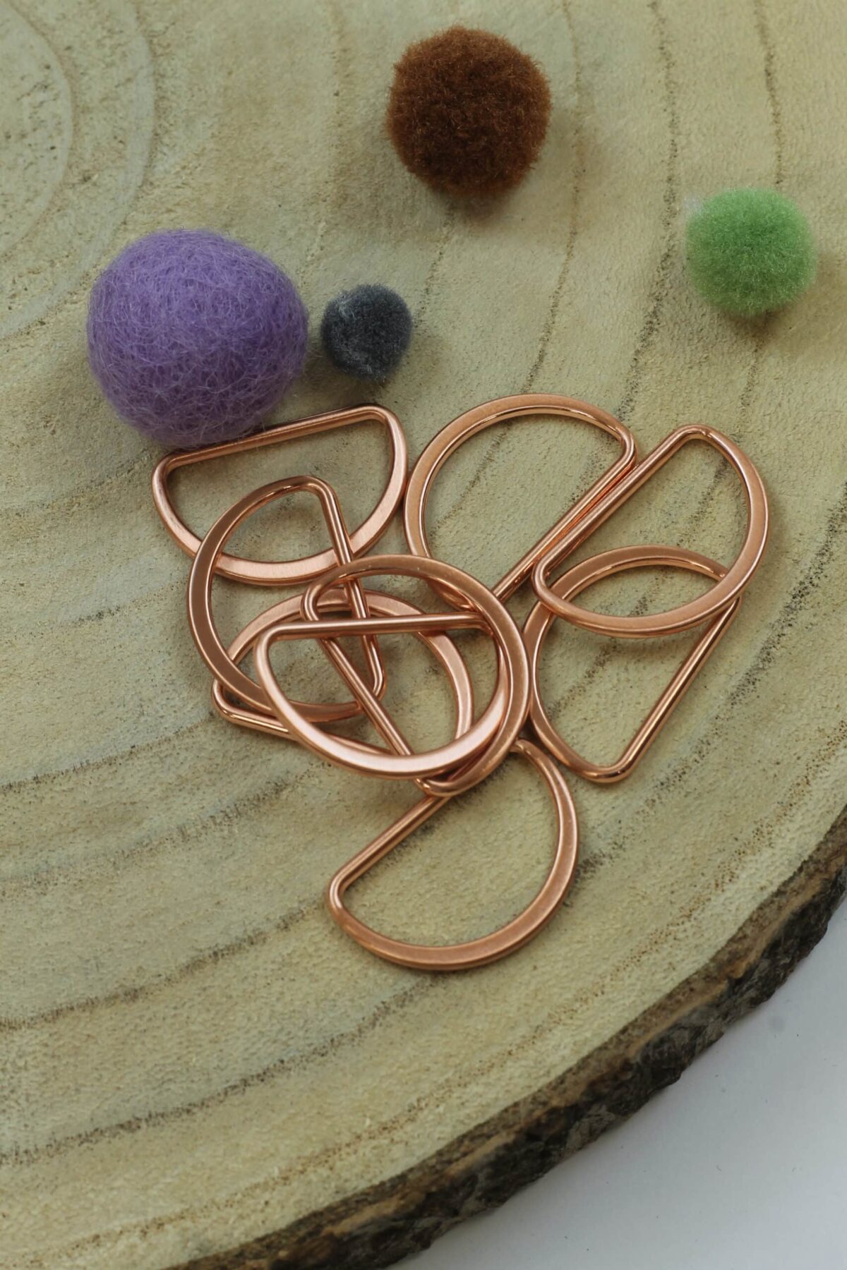 D-Ring 2,5cm Metall roségold