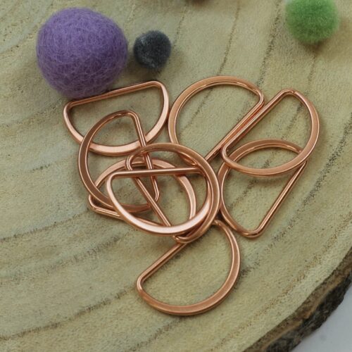 D-Ring 2,5cm Metall roségold