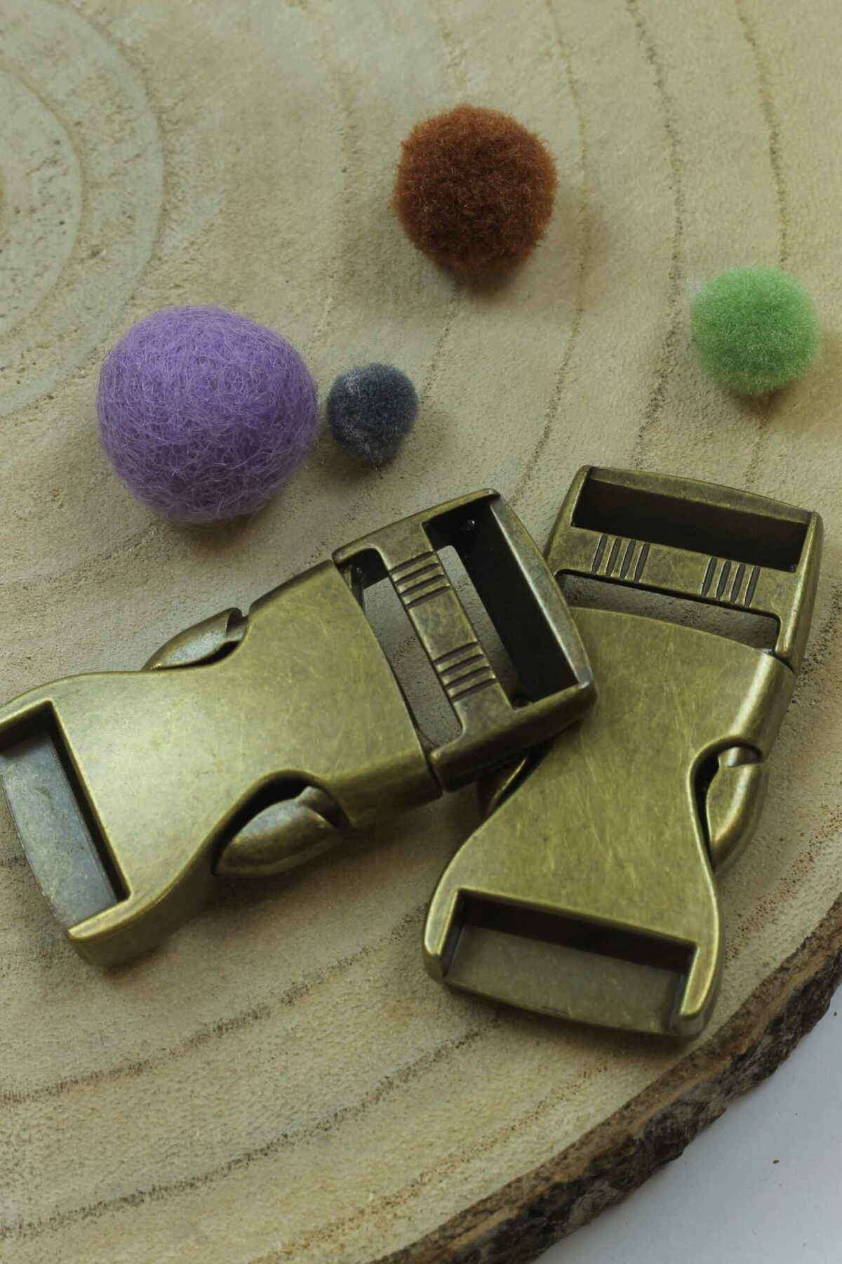 Steckschnalle für Gurte 2,5 cm Metall altmessing