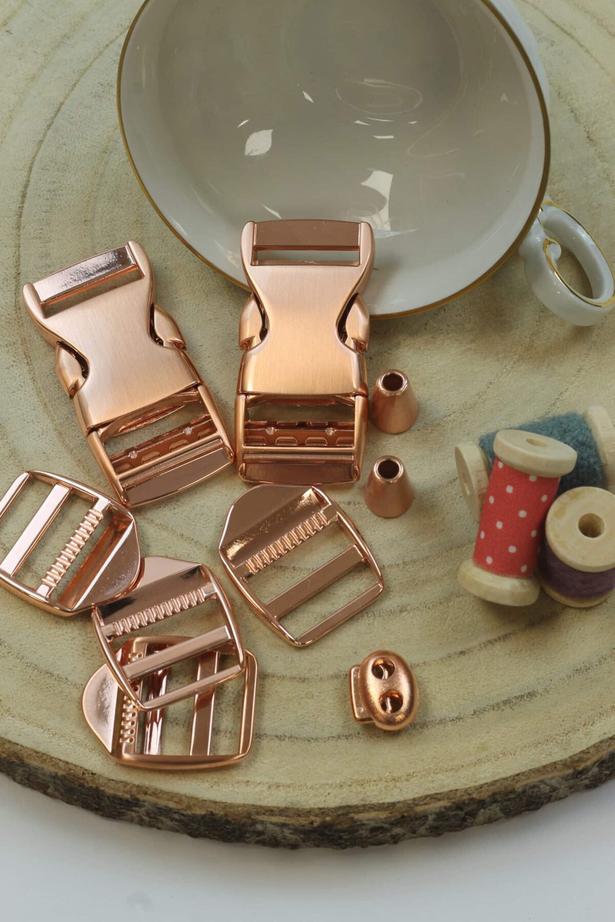 Hardwarekit " Merchant & Mills Francli Daypack" 2,5cm Metall roségold