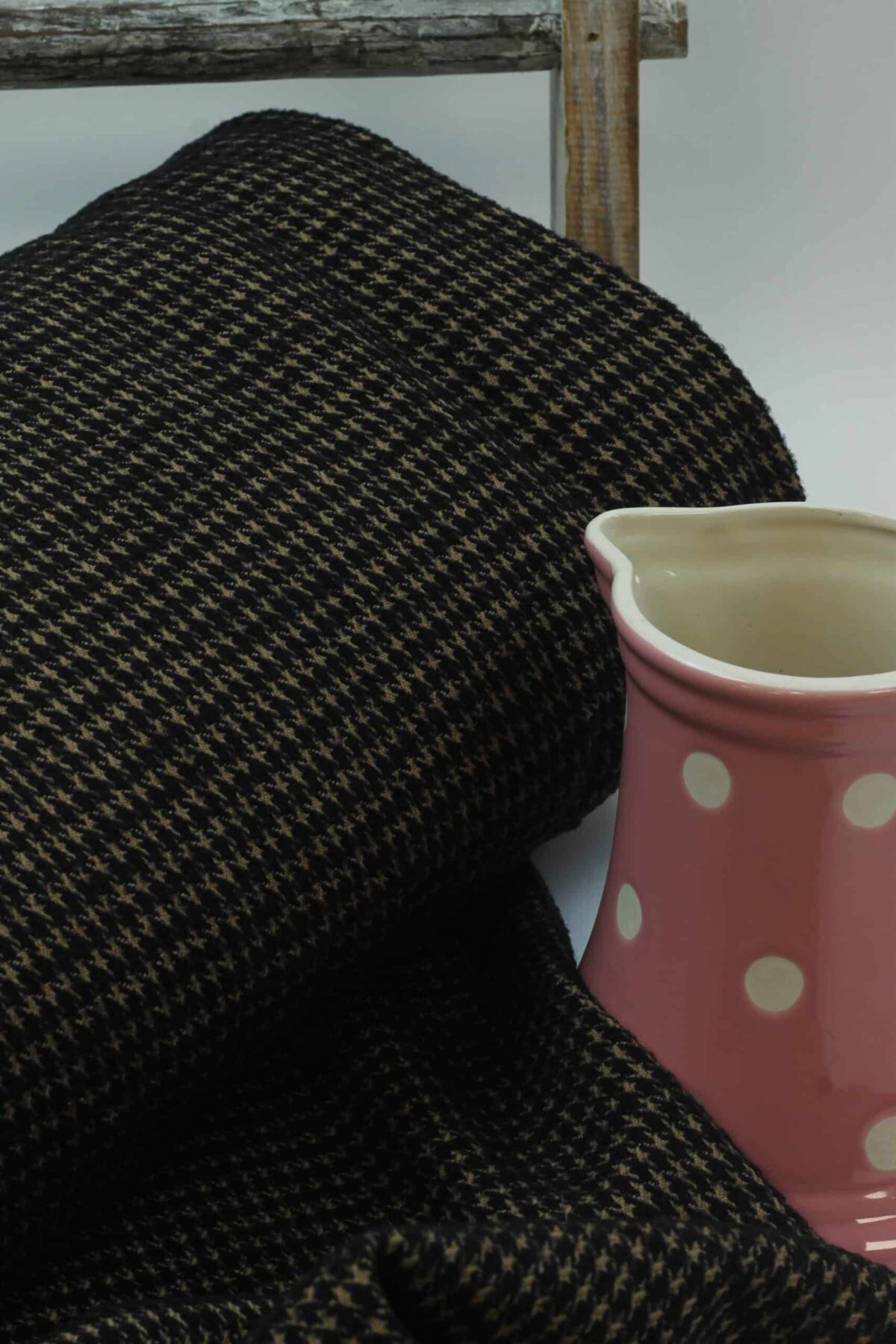 Italienischer Deadstock: Mantelstoff Braun/Schwarz meliert