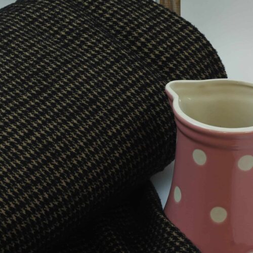 Italienischer Deadstock: Mantelstoff Braun/Schwarz meliert
