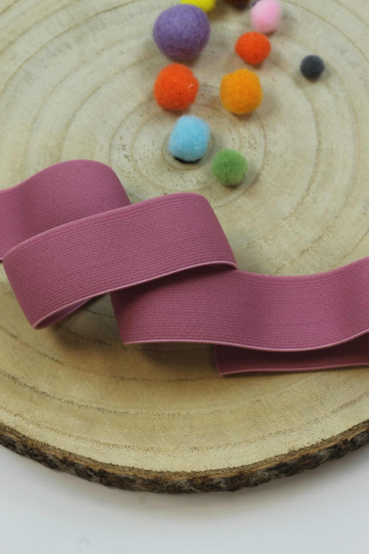 1m weiches Gummiband: 4cm Altrosa