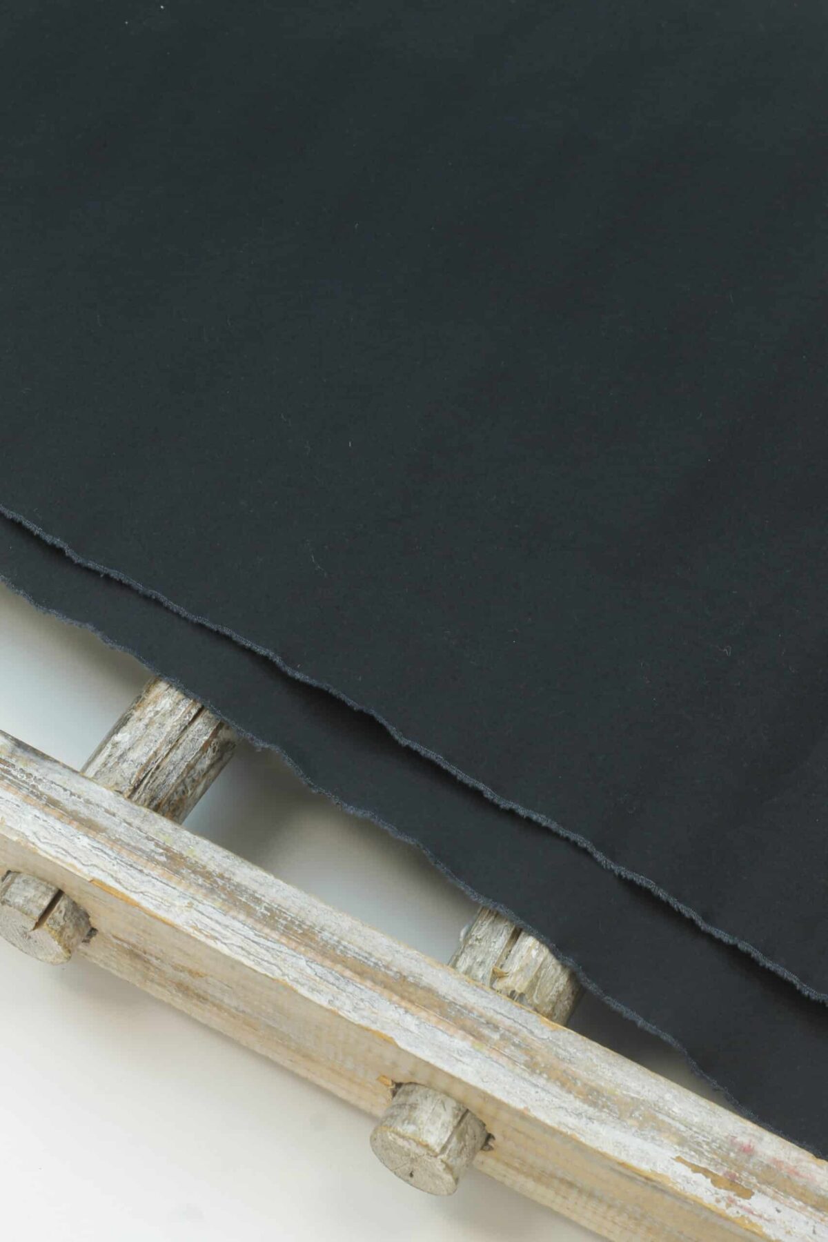 Dry Oilskin: Gewachste Baumwolle "Black" PFC frei ***RESTSTÜCK 15cm***